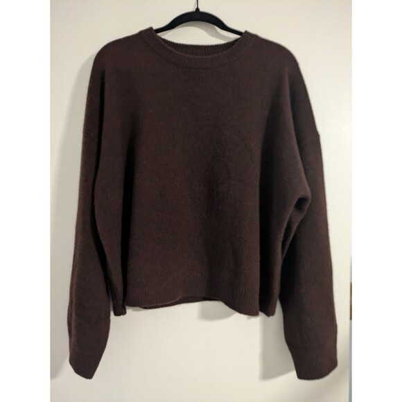 LouLou Studio Du saison Ropo Oversized Yak And Wool Brown Espresso Sweater Med - Picture 7 of 9